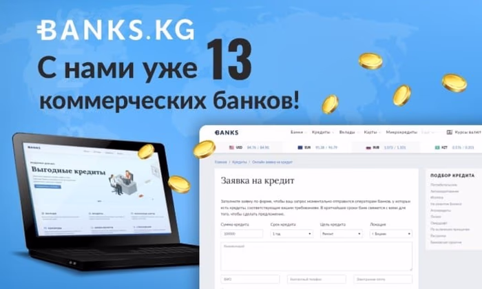 С Banks.kg уже тринадцать коммерческих банков