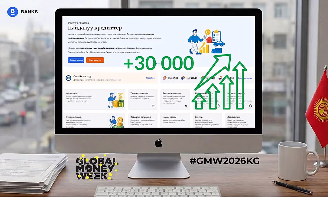 Жыл башынан бери Banks.kg аркылуу Кыргызстандын банктарына 30 миңден ашык арыздар жиберилген