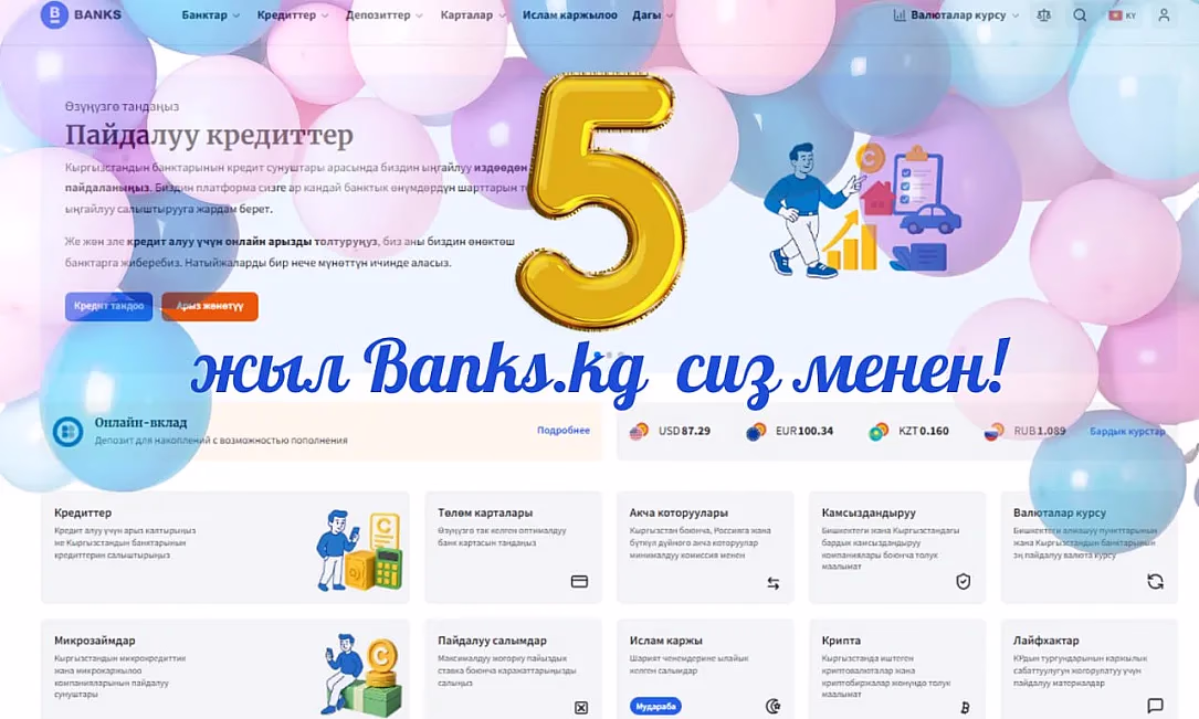 Banks.kg беш жашта: бул кызматсыз рынокту элестетүү кыйын